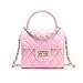 Pinky Family Fashion Kids Toddler Handbags PU Leather Crossbody Bags Gifts for Girls (Pink)