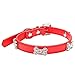 Pet Collar,Haoricu Small Dog Collars Bling Crystal With Bone Necklace Puppy Cat (S, Red)