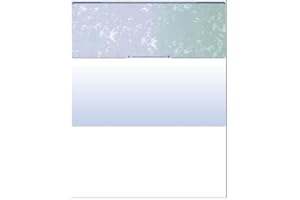 Compuchecks Blank Check Paper - 500 Computer Stock Checks Compatible with QuickBooks and any Laser or Ink jet Printer - Security Laser Checks on Top with Perforated Voucher (Blue/Green Prismatic)