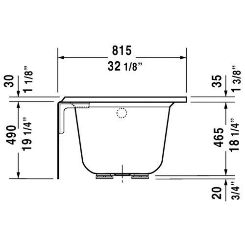 Duravit 700354000000090, 60" x 32", White - Thumbnail 2