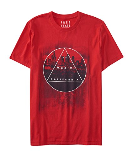 Aeropostale Men's Free State City Triangle Graphic T Shirt Xl Classic Red