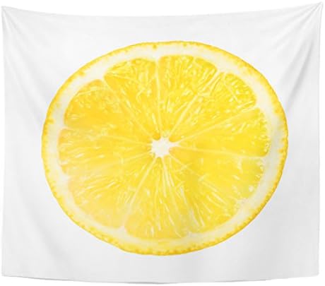 VaryHome Tapestry Colorful Citron Slice of Fresh Lemon White Green Lime Summer Home Decor Wall Hanging for Living Room Bedroom Dorm 50x60 Inches