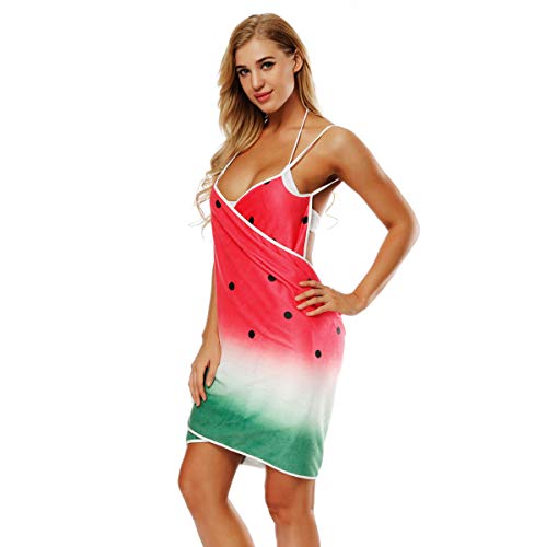 Moon Moon Ultra Absorbent Travel Towels，Fast Drying ，Microfiber Sports Towel，Bath Gym Towels， Beach Throw，Personality Beach Towel，Watermelon Pattern