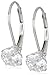 10k Gold Swarovski Zirconia Dangle Earrings (2 cttw)