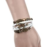 Jovana New Hot Cute Fashion Retro PU Leather Alloy Bracelet Wristlet Bangle Wrist Band Hand Chain