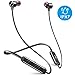 Neckband Bluetooth Headphones Waterproof IPX7, MEBUYZ Magnetic Wireless Earbuds, HiFi Stereo In-Ear Bluetooth Earphones w/Mic,10 Hrs Playback Noise Cancelling Headsets (Black)