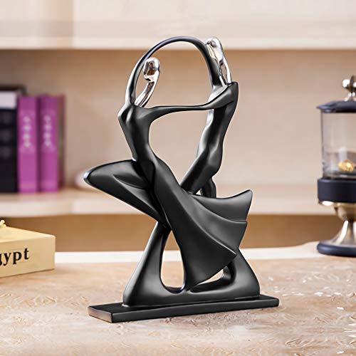 DreamsEden Romantic Couple Art Dancing Sculpture, Anniversary Wedding Statue Abstract Ornament Figurine Home & Office Decor (Double Dance)