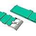Wearable4U Quick Release Silicone Rubber Watchbands 18mm, 20mm, 22mm and choice of 15 colors (Turquoise, 18 mm)