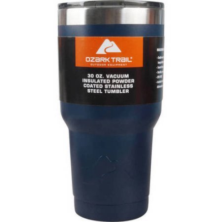 Ozark Trail 30-Ounce Double-Wall, Vacuum-Sealed Tumbler (Navy)