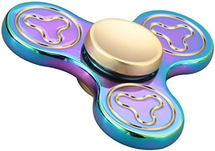 Colorful Hand Spiner EDC Fidget Spinner Stainless Steel Finger Spinner Focus Toy for Relieving ADHD, Anxiety, Boredom EDC Tri-Spinner Fidget Toy Smooth Surface Finish Ultra Durable Adults/Kids