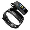 Hozora Smart Armband Bluetooth Kopfhörer 2 in 1, Fitness Tracker TalkBand Armband mit Calling Audio Player Kopfhörer Herzfrequenz Kalorien Schrittzähler Distanz (Schwarz)