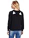 Romwe Women's Long Sleeve Kangaroo Pockets Slogan Letter Graphic Print Cute Cat Ear Pullover Hoodie Black L