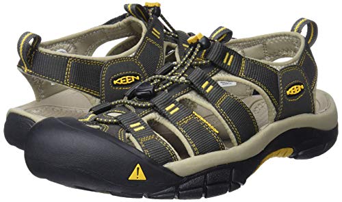 KEEN Men's Newport H2 Sandal, Raven/Aluminum, 10.5 M US