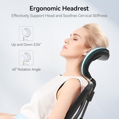 SIHOO Ergonomic Office Chair Computer Chair Desk Chair, Adjustable Headrests Chair Backrest and Armrest's Mesh Chair (2 Packs Black)
