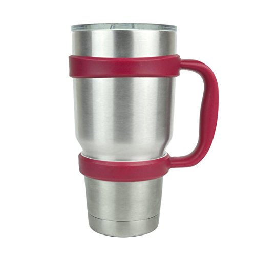 30 oz Tumbler Mug Handle - 30 Oz Stainless Steel Insulated Tumbler Mug Handle (Red)