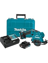 Sierra circular inalámbrica Makita con batería de iones de litio CXT de 12 V Max, 3-3 8 pulgadas, color verde azulado, SH02Z