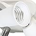 MUMENG E26 E27 4 Socket Adapter E27 LED Light Bulb Converts 1 Socket into 4 - Use for Standard Socket E27 LED Bulbs Universal Head 360 Degrees Adjustable, 180 Degree Bending