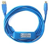 EZSync USB PLC Programming Cable for Allen Bradley Micrologix, 8-pin mini DIN RS232 port, 1761-CBL-PM02 comparible, EZSync501