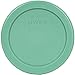 Pyrex 7202-PC 1 Cup Green Round Plastic Replacement Lid - 6 Pack - Original Genuine Pyrex - Made in the USA