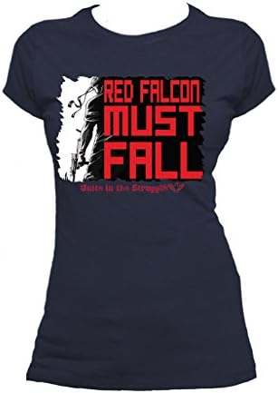 Contra Men's Konami Propaganda Red Falcon 2 Lades T-Shirt Medium Navy