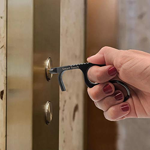 Smart Touch Touchless Door Opener Key Tool No Touch Contactless Keychain Germ Free Key Tool With Stylus For Touchscreens Elevators Doors Atm Keep Hands Clean 2pack Black Key Ring Included Pricepulse