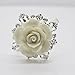 AngHui ShiPin 10pcs White Rose Napkin Ring Serviette Holder for Wedding Party Dinner Table Decor for Christmas Table