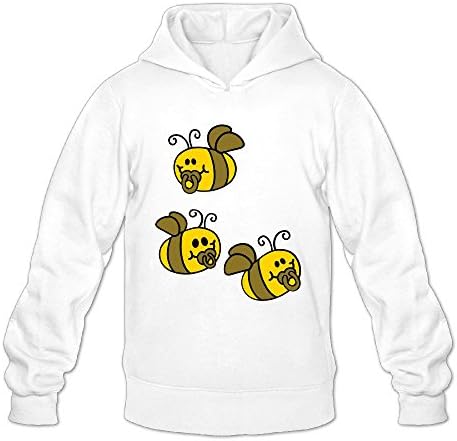 Nacustom Men's Retro Baby Bugs With Pacifier Hoodies Sweatshirt L White