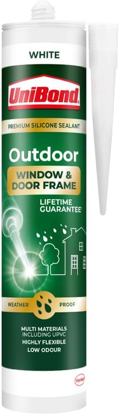 Unibond Premium Outdoor Window and Door Sealant White 392g Cartridge