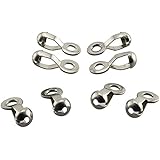Longdex Ball Chain Pull Loop Connectors 20PCS Silver Ceiling Fan Lamp Pull Loop Stainless Steel Chain Connectors 4.5mm