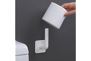 A No-Drill Toilet Paper Holder, Wall Hook, Easy-to-Install Plastic Kitchen Board Pot Lid Rack.