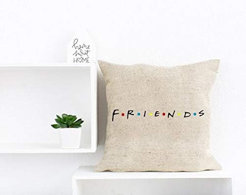 Friends TV Show Gift Pillowcase Friends Pillow Cases Friends Lover Natural Burlap Pillow Covers Birthday Gift for Friends Pillow Case A4
