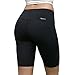 Long Workout Shorts for Women Active Sports Pants, Tights Leggings Shorts with Pockets and Wide Waistband for Support Black