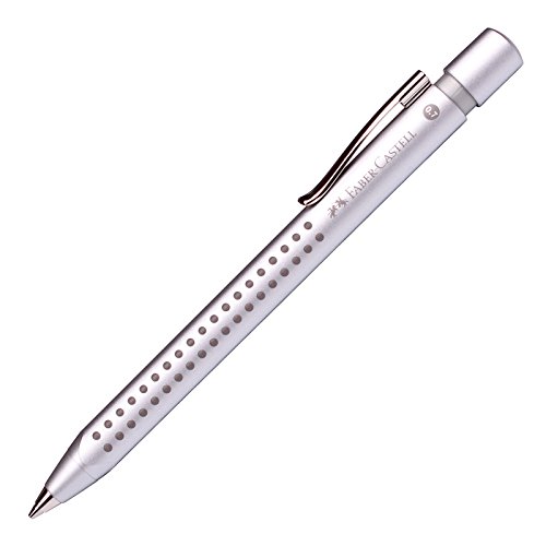 Faber Castell Grip 2011 Mechanical Pencil 0.7 mm Soft Grip Zone Pocket Grip Gift Box (Silver)