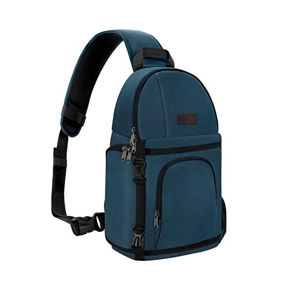 MOSISO Kamera Umhängetasche,DSLR/SLR/Spiegellos Kameratasche Stoßfeste Fotografie Kamerarucksack mit Stativhalter&Abnehmbar Modularen Einsätzen Kompatibel mit Canon/Nikon/Sony/Fuji,Jägergrün