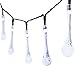 easyDecor Solar Christmas String Lights 30 LED Water Drop 21ft white 8Mode Waterproof Decorative Icicle Light,Outdoor,Indoor,Party,Wedding,Patio,Garden,Holiday Decoration
