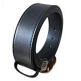 RIOPKL Women's Genuine Cowhide Leather Belt With Alloy Buckle Black 32