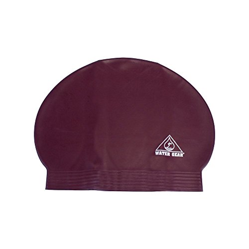 Water Gear Latex Swim Cap Maroon