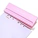Chris.W Adjustable 6-Hole Punch for A5, Personal, Pocket Planner Inserts, 6 Sheet Capacity - 5.5mm Hole Diameter(Pink)