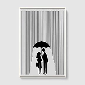 SIGNFORD Framed Canvas Home Artwork Decoration Lines Art...