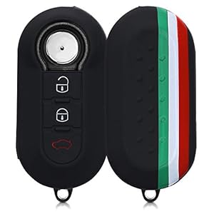 kwmobile autosleutel hoesje compatibel met Fiat Lancia 3-knops inklapbare autosleutel – Autosleutel behuizing in groen…