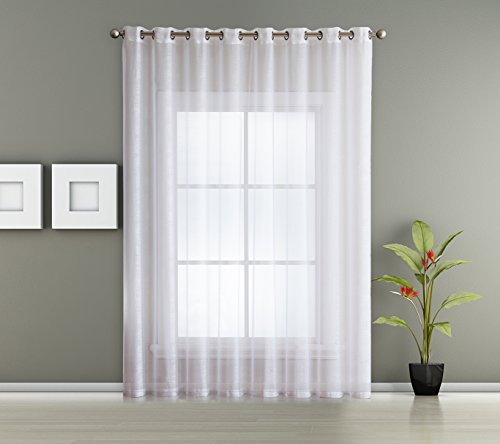 1 Extra Wide Patio Grommet Semi Sheer - Curtain Panel by AsaTex - 102 Inch Wide - 84 Inch Long - Perfect For Patio and Glass Sliding Door (Patio 102