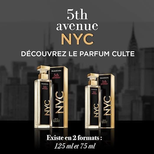 - 5th Avenue NYC - Eau de Parfum Femme Senteur Florale et Fruitée - Spray vaporisateur - Eau de Parfum Femme de Marque - Immuable et Riche en Energie - Chic et Sophistiqué
