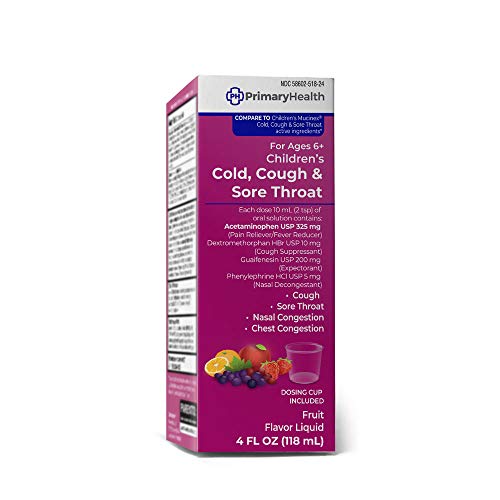 Primary Health Children’s Cold, Cough & Sore Throat Acetaminophen 325mg