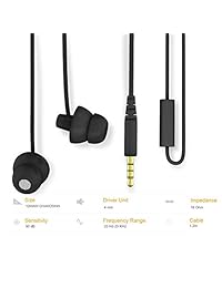 MAXROCK TM - Mini auriculares de silicona suave con micrófono para teléfonos móviles, iPad, tablet, Mp3 y la mayoría de reproductores de audio de 0.138 in