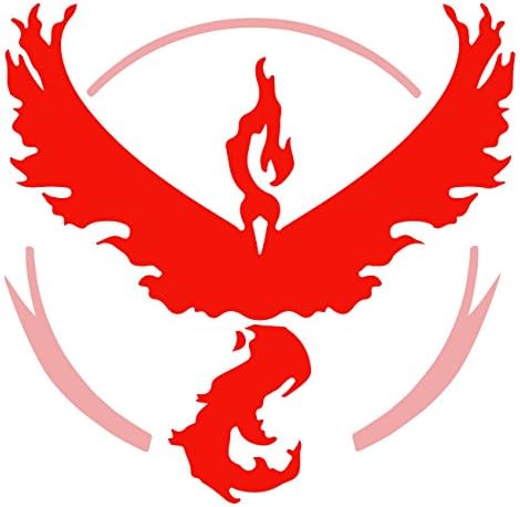 Red Team Valor Pokemon GO Decal Graphic Vinyl Die Cut Stickers (Team Valor x 3)