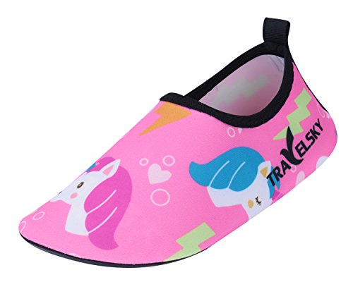 Vivay Toddler Kids Water Shoes Quick Drying Swim Beach Shoes Aqua Socks for Boys & Girls