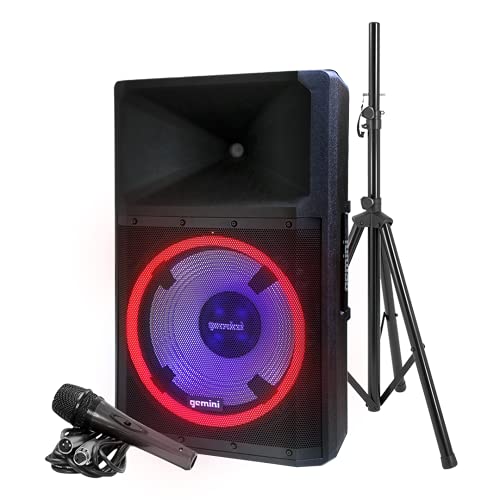Gemini GSP-2200 Pro DJ PA System - 2200 Watt Portable Bluetooth Speaker With USB/XLR