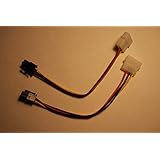 2PC Single 4 pin Molex to 6 pin PCI Express Graphics Video Card Power Adapter