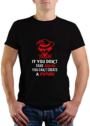 SAMAON Monkey d Luffy Black T-Shirt