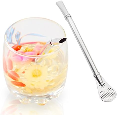 Stainless Steel Yerba Mate Tea Bombilla Gourd Drinking Straw Filter Teaspoon